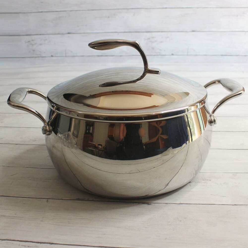 NEW Tupperware Chef Series Dutch Oven Stock Pot Stainless Steel 6 Qt with Cover